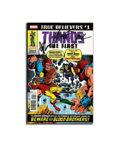 Collector's Edition True Believers: Thanos the First #1 SIGNED JIM STARLIN & MIKE ZECK COA