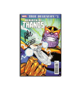 Collector's Edition True Believers: Rebirth of Thanos #1 SIGNED JIM STARLIN & RON LIM COA