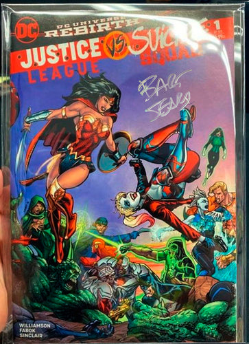 Justice League V Suicide Squad #1 Battle Variant (Cover B) Signed by BART SEARS