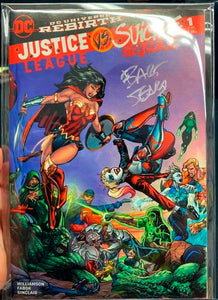 Justice League V Suicide Squad #1 Battle Variant (Cover B) Signed by BART SEARS