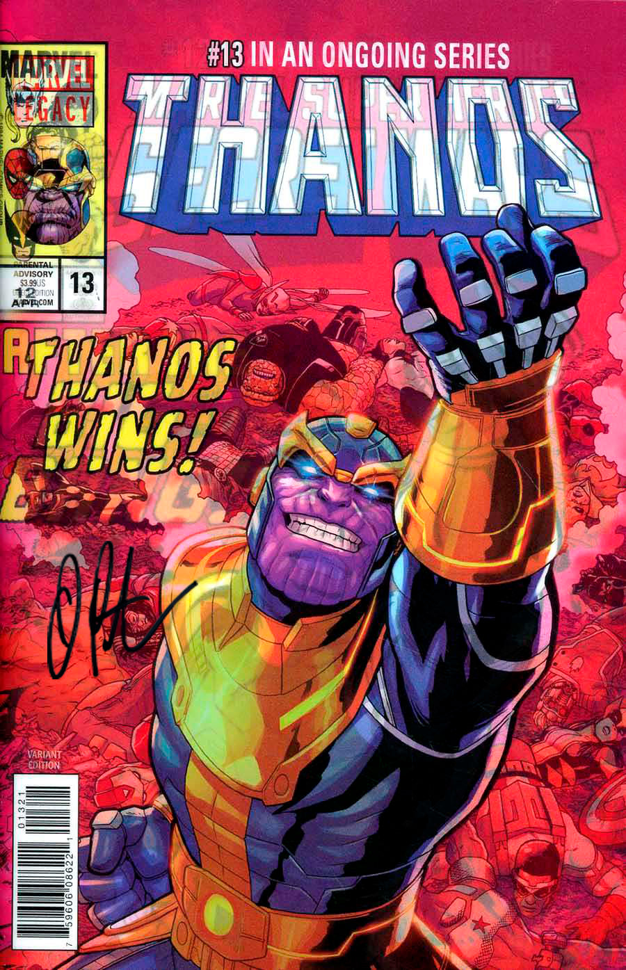 THANOS #13 SIGNED BY JIM STARLIN with COA