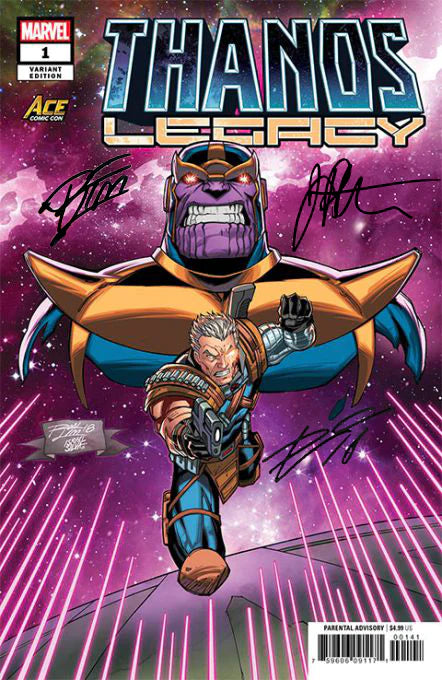 THANOS LEGACY 3x SIGNED BY JIM STARLIN, DONNY CATES AND RON LIM